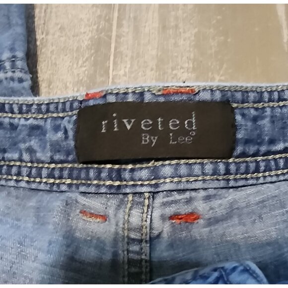 Riveted By Lee Womens Denim Wide-Leg Cropped Jeans 16 M 100% Cotton - Picture 3 of 10